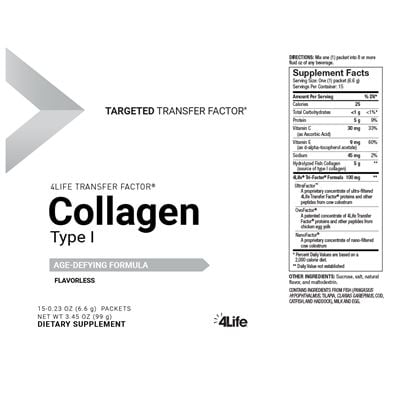 Factor de transferencia 4life. Colágeno tipo I